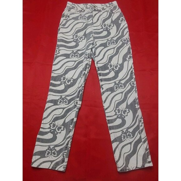 Pacsun Women's Light Wash “DAD” Jeans Button Fly All Over Butterfly Denim SZ 27 - Picture 1 of 10